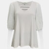 v-neck-puffy sleeves-top
